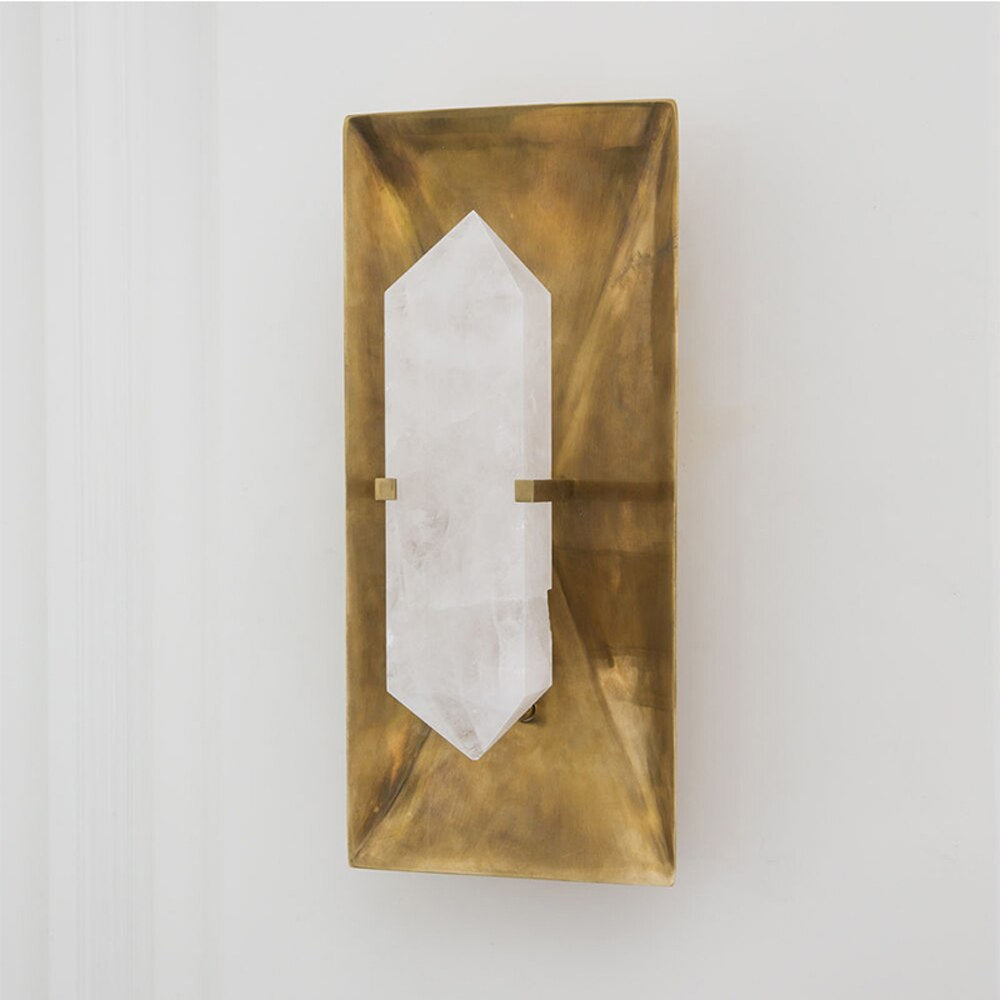 Natural Marble & Copper Wall Sconce