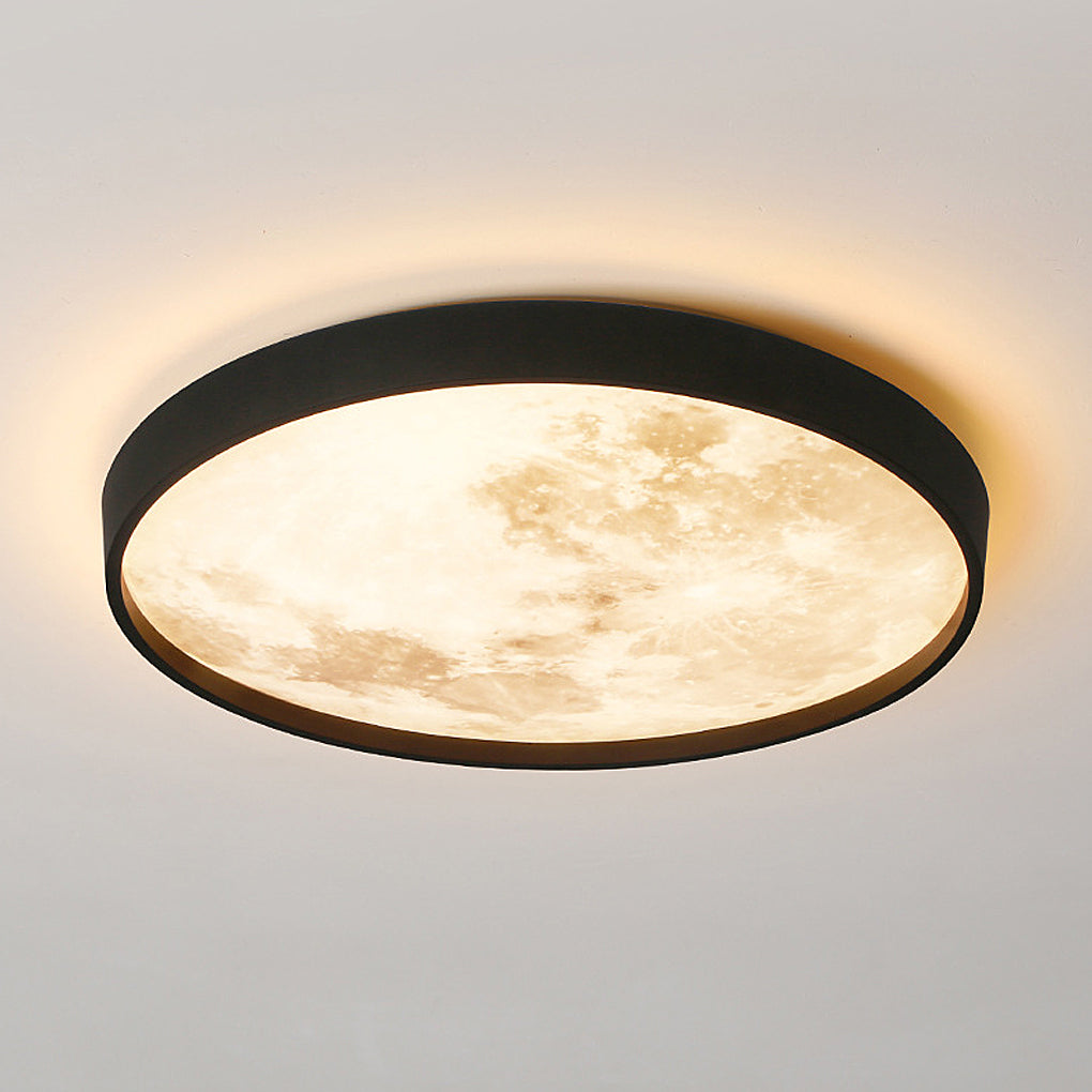 Creative Moon 3 Step Dimming LED Modern Ceiling Light Flush Mount Lighting