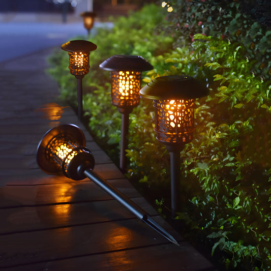 22.4-inch Solar Black Pathway Light with Stake