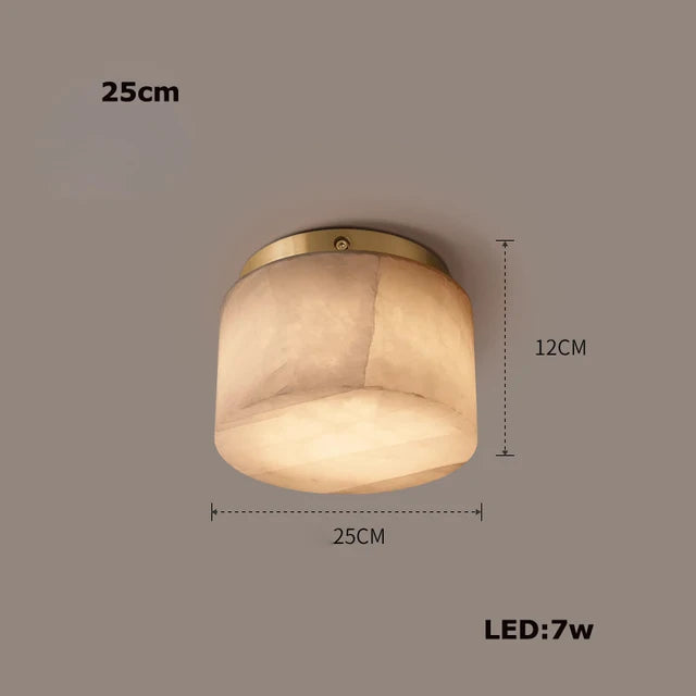 Moonshade Natural Marble Ceiling Light Fixture