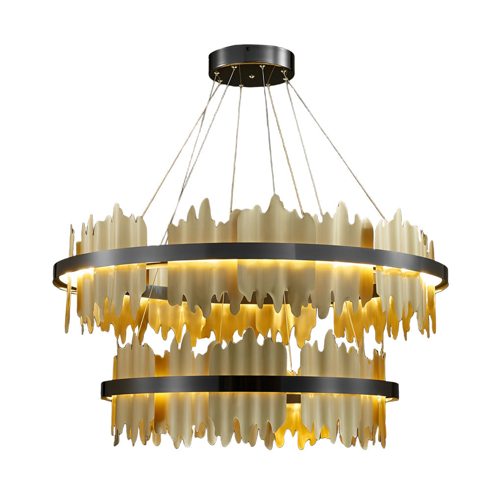 Creative Metal Circular Stepless Dimming LED Post-Modern Chandelier