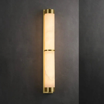 23" Natural Marble & Brass Wall Light