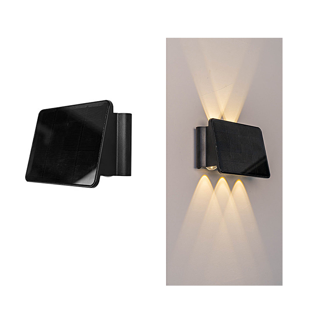 Up and Down Lighting LED Waterproof Black Modern Solar Wall Lights