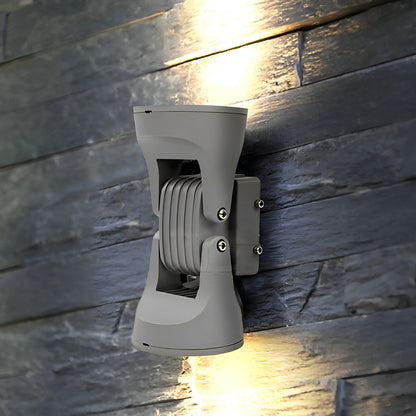 8 In. 2-Light Rotating Heads LED Up Down Outdoor Wall Light