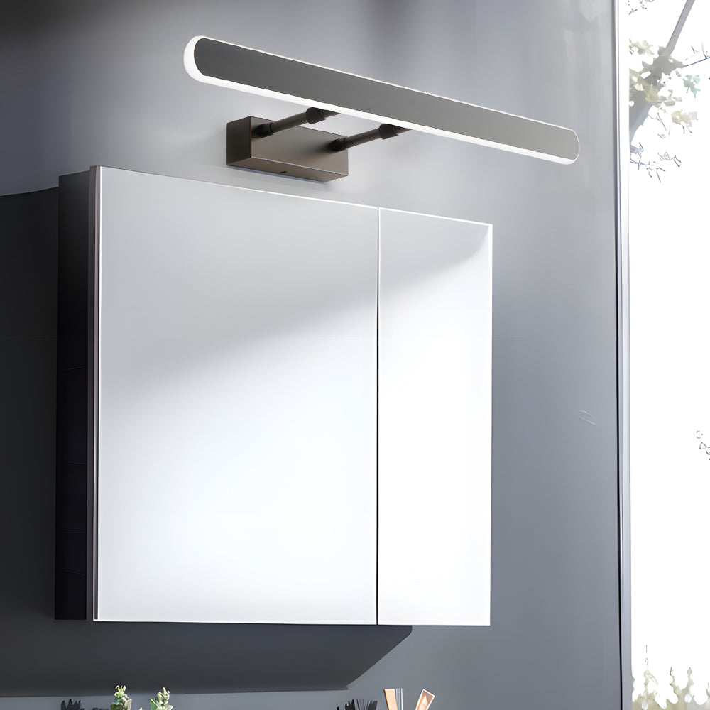 Minimalist Matte Black LED Bathrooms Vanity Light Bar with Acrylic Surround Lighting