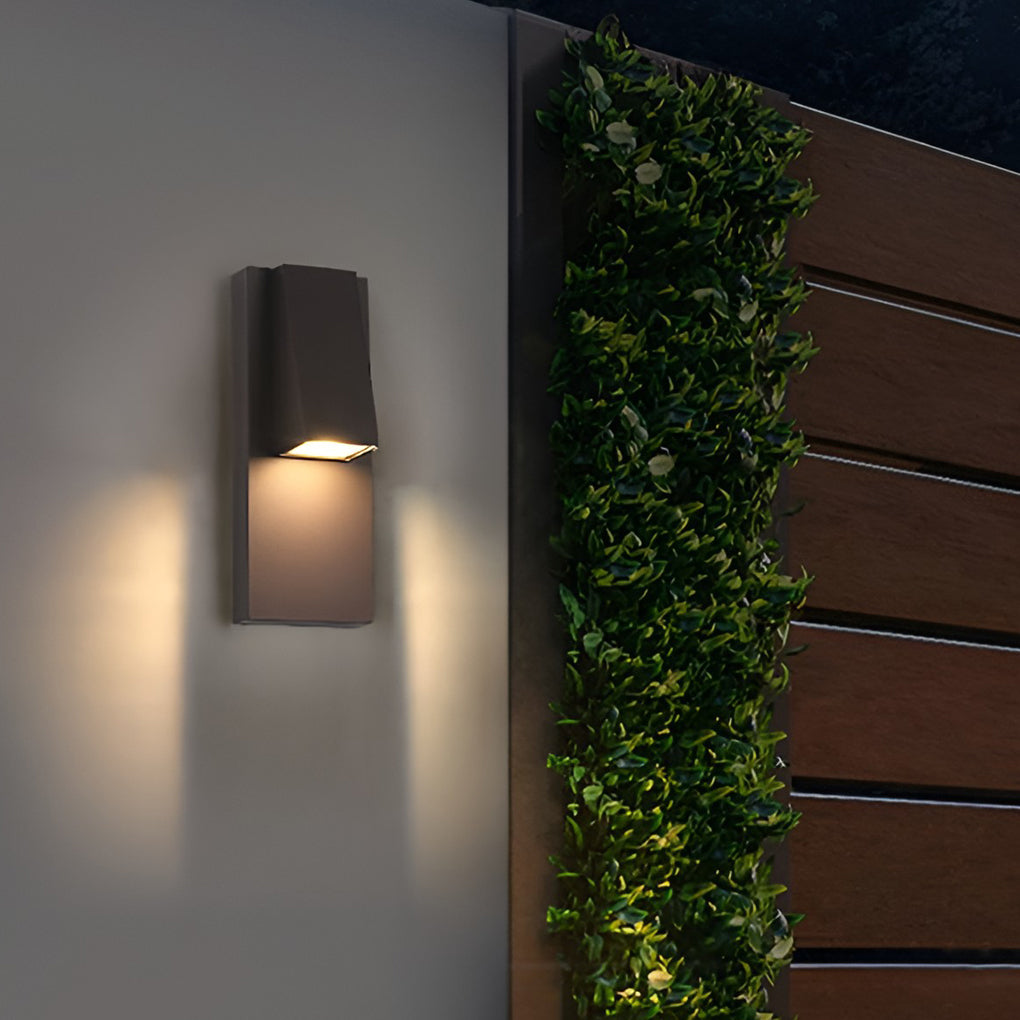 Rectangle Waterproof LED Black Modern Outdoor Wall Lamp Wall Light Fixture