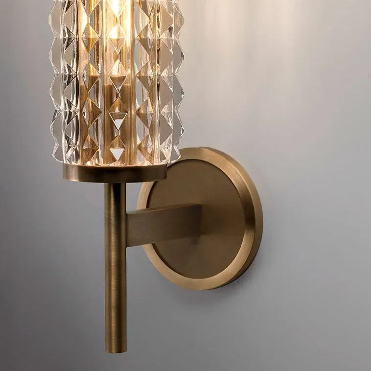 Crystal & Copper Contemporary Wall Sconce