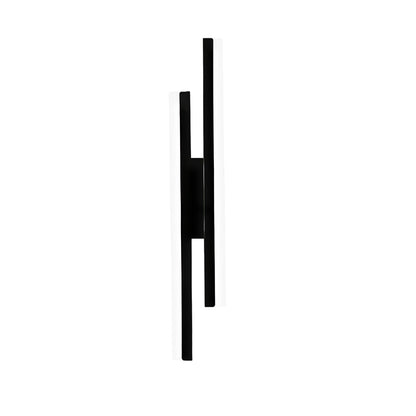 Modern 2-Light Linear LED Wall Lamp with 3-Step Dimming - Black/Gold Wall Sconce