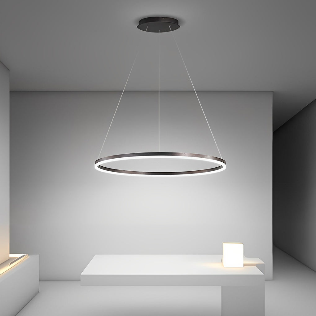 16'' Simple Circle Single Pendant Light Acrylic Pendant Lighting