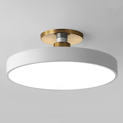 Modern Thick Circular LED Nordic Semi-Flush Mount Ceiling Light