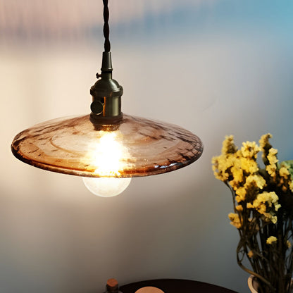 Circular Brown Glass LED 4W Creative Retro Island Lights Pendant Lights