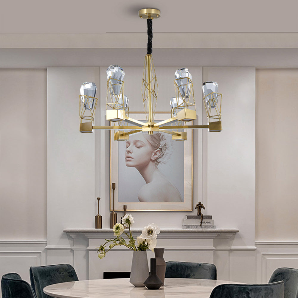 8-Light Modern Crystal Chandelier