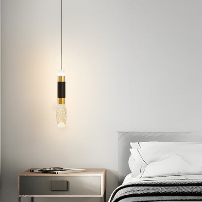 Elongated Cylindrical Aluminum 3 Step Dimming Modern LED Pendant Lights