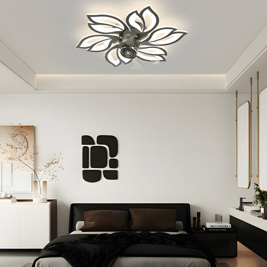 Simple Flowers 3 Step Dimming Modern Low Profile Ceiling Fan with Lights