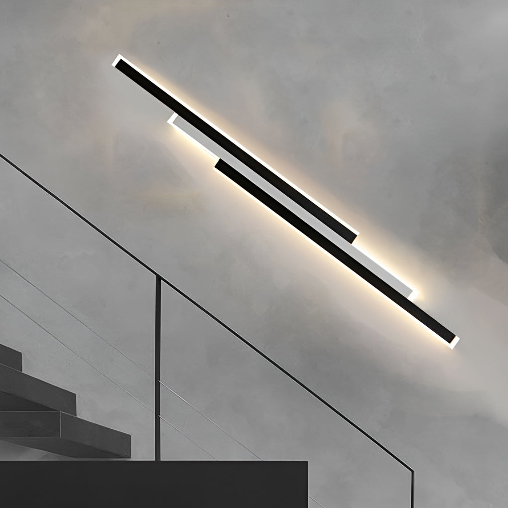 3-light Combined Linear Wall Lights 3-LED Rectangle Bar Outdoor Wall Light