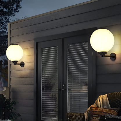 Round Three Step Dimming LED Modern Solar Wall Lights Outdoor Wall Lamp