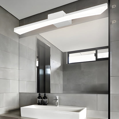 Ultra-Sleek Curved Linear LED Vanity Light for Modern Bathrooms