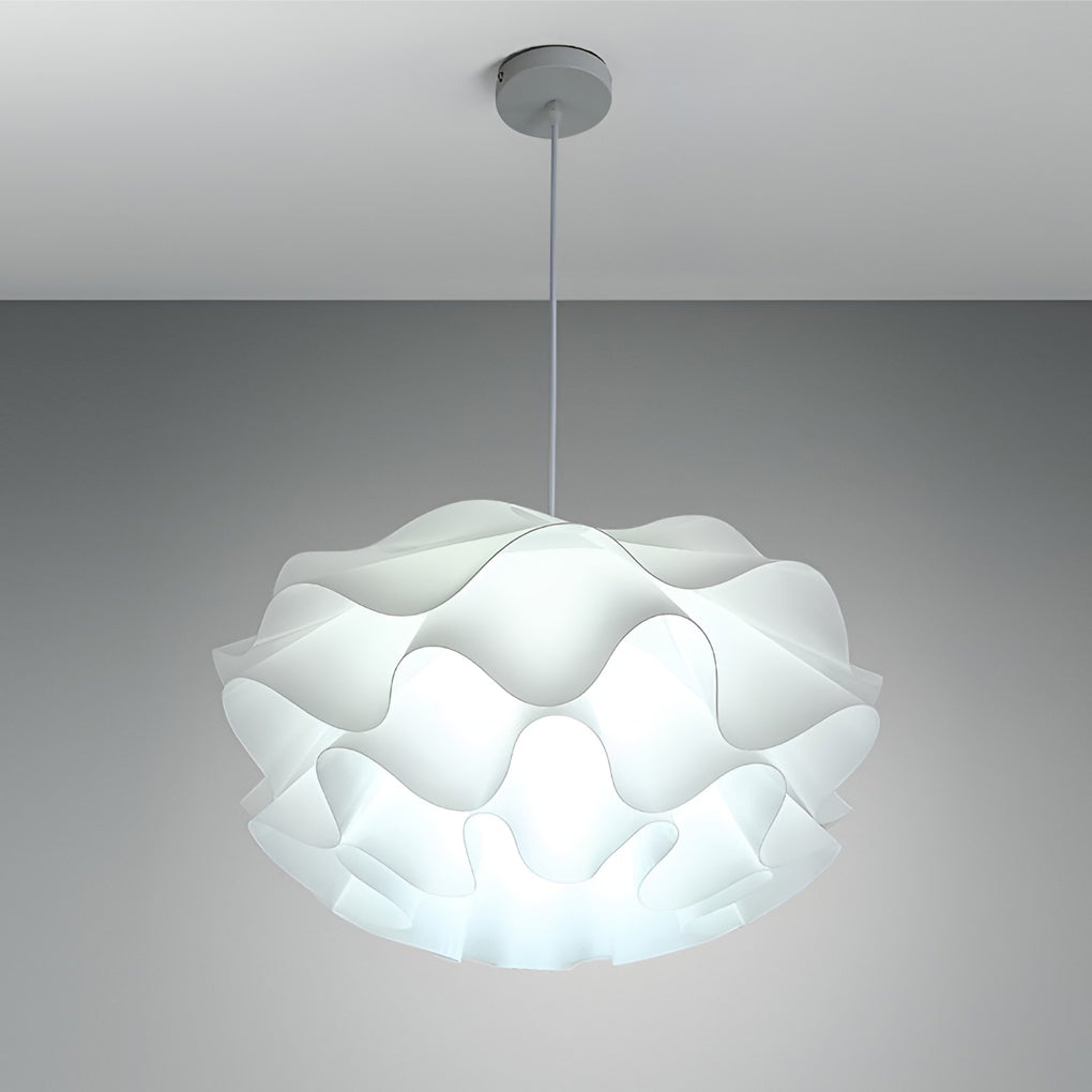 Flower Shaped Three-step Dimming LED White Nordic Chandelier Pendant Light