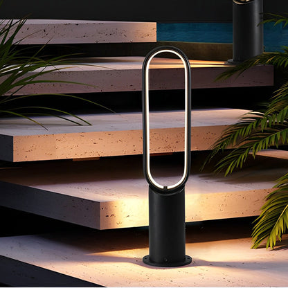 Waterproof Long Strip Aluminum LED Black Modern Solar Pathway Lights