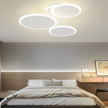 2/3/6 Round Three Step Dimming LED Matte White Nordic Ceiling Lights Fixture