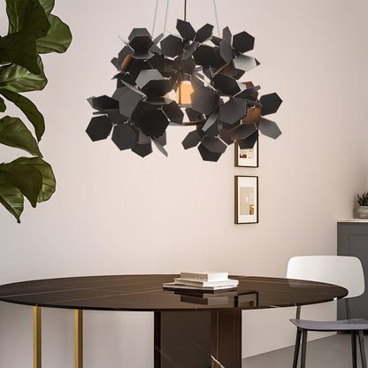 Italian Iron Postmodern Art Designer Black Coffee Chandelier