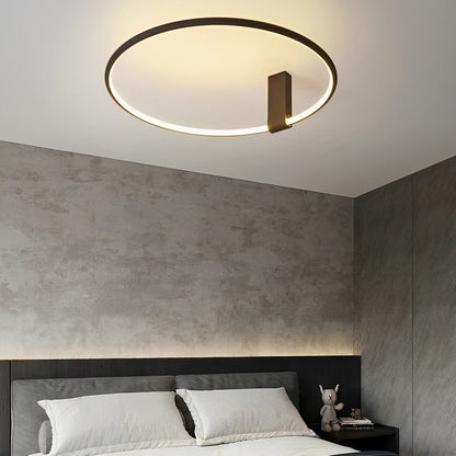 Adjustable Minimalist Round 3 Step Dimming LED Black Modern Ceiling Lights