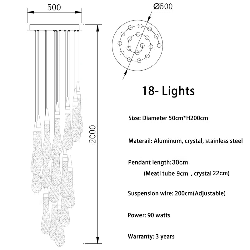 Pendant Light Fixture For Stairwell