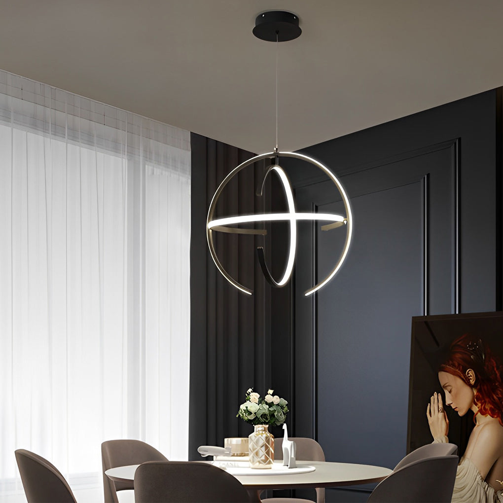 Creative Adjustable Ring LED Nordic Chandelier Kitchen Pendant Lighting