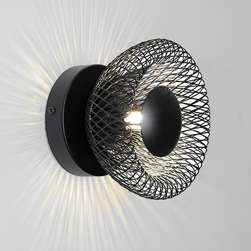 Artistic Creative Circular Nest Grid LED Modern Wall Sconce Lighting