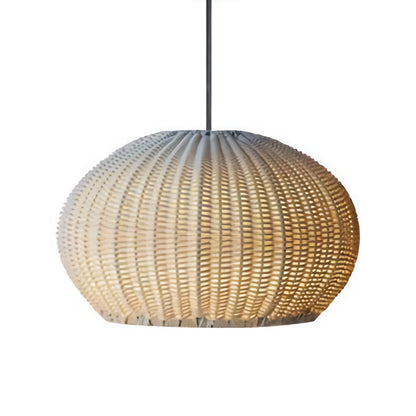 Lantern Shaped Waterproof Rattan Modern Outdoor Wall Lamp Chandelier