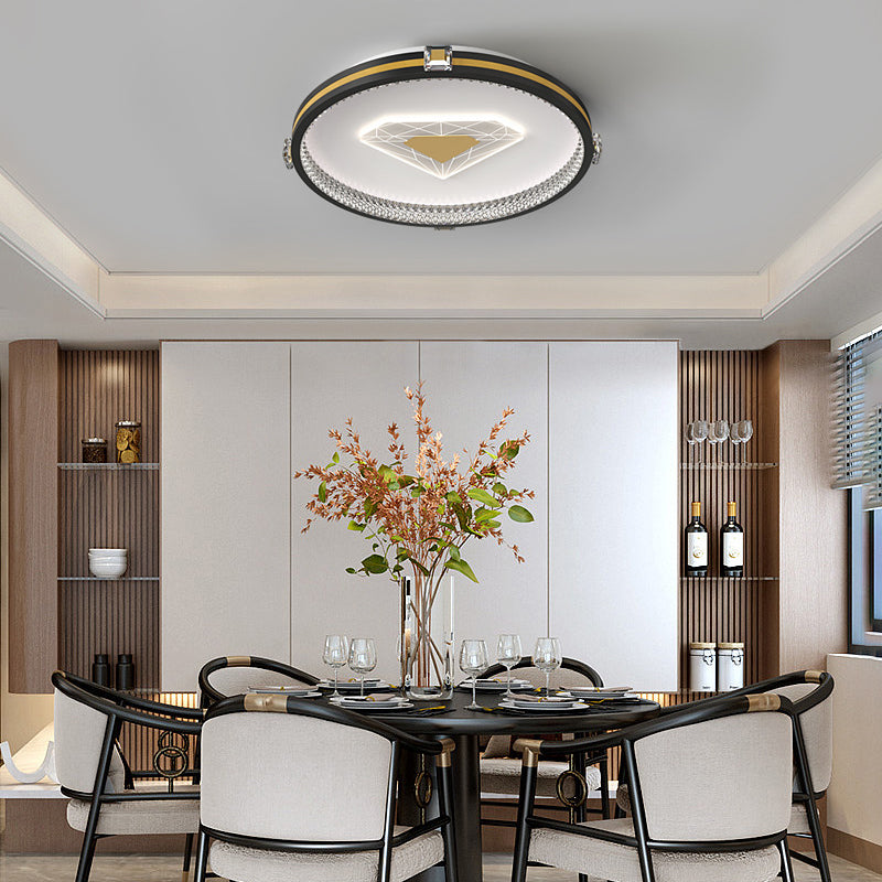 Circular Geometric Three Step Dimming LED Modern Ceiling Lights Fixture