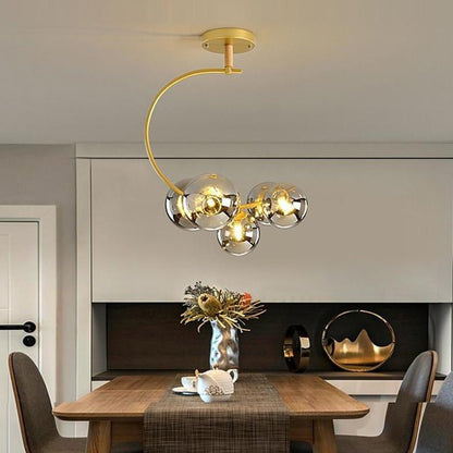 5-Light Cluster Globe Chandelier Dining Room Chandelier