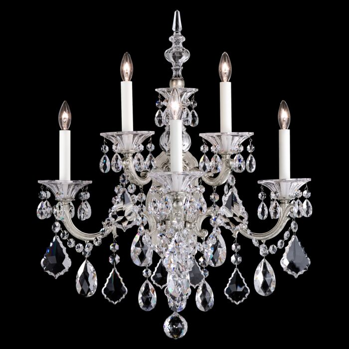 La Scala 5-Light Wall Sconce in Antique Silver