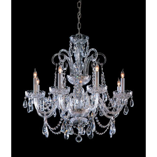 Traditional Crystal 8-Light Swarovski Elements Crystal Chandelier