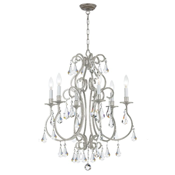 Ashton 6-Light Chandelier in Olde Silver