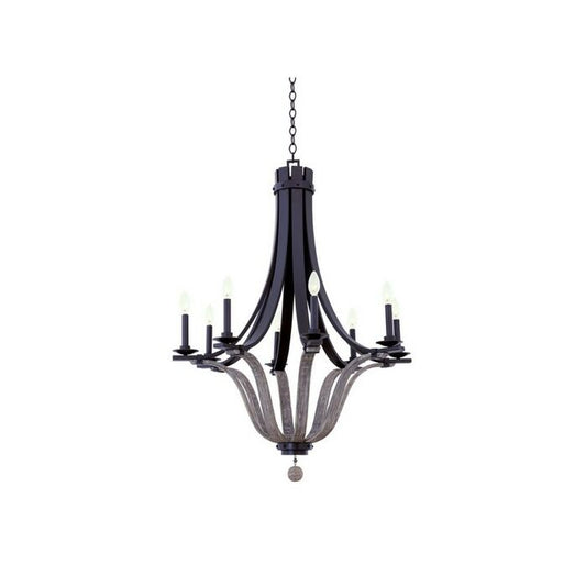 Lansing Modern Farmhouse Chandelier in Satin Bronze