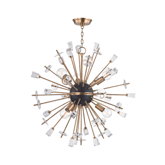 Liberty Chandelier in Aged Brass