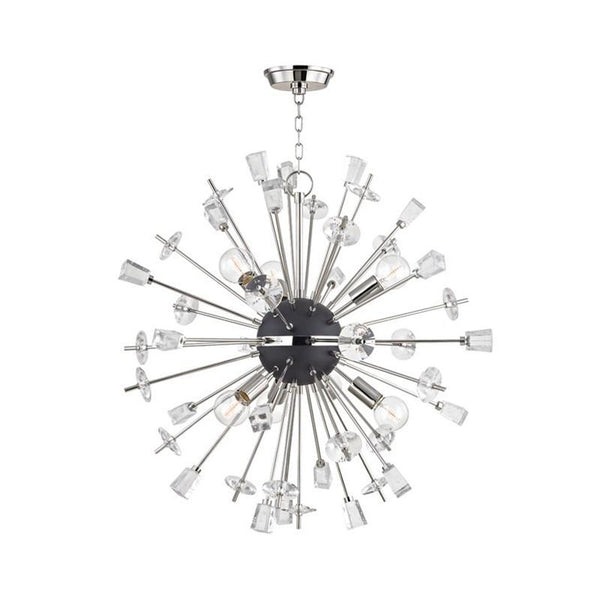 Chandelier, 6-Light, Polished Nickel, 32"W (5032-PN 9ZH4T)