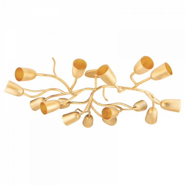 Semi-Flush, 16-Light, Gold Leaf, 67"W (5067-Gl A8L6E)