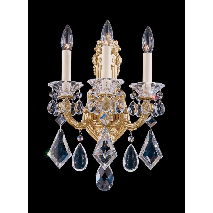 La Scala 3-Light Wall Sconce in Heirloom Gold