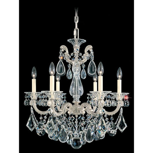 La Scala 6-Light Chandelier in Antique Silver