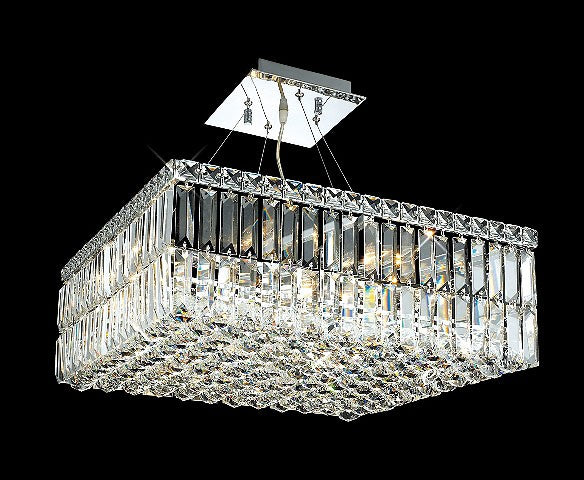 12 light polished chrome Contemporary Crystal Chandelier