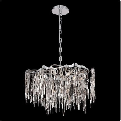 Chrome 23-Inch Nine-Light Chandelier