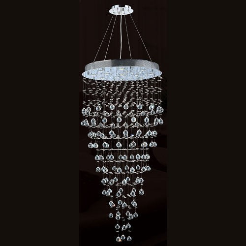 Corp Icicle 12-Light Chrome Finish with Clear-Crystals Chandelier