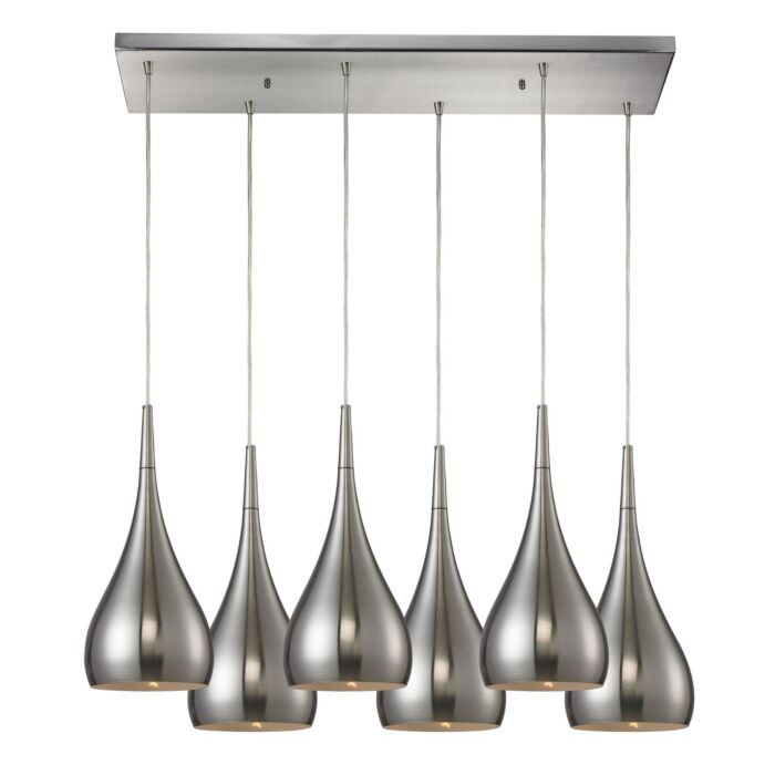 Lindsey 6-Light Pendant in Satin Nickel