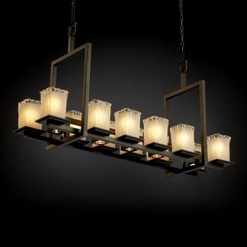 Dark Bronze Short Bridge Chandelier