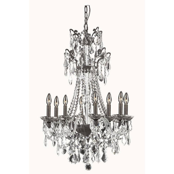 Imperia Dark Bronze Eight-Light Chandelier with Swarovski Elements Crystal