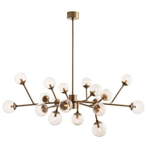 Dallas Vintage Brass 18-Light Chandelier