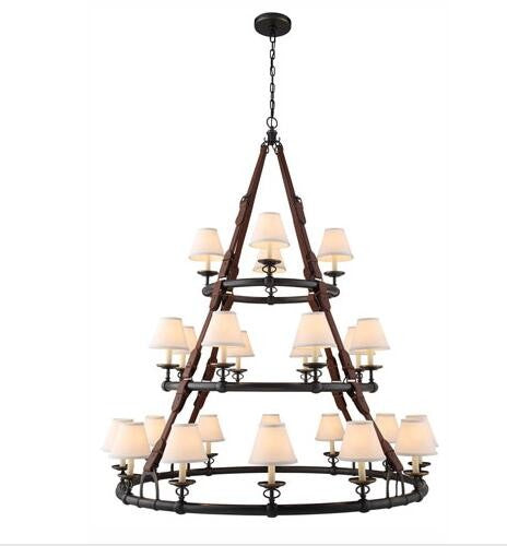 Bronze 24-Light Chandelier