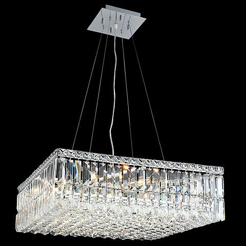 12 light polished chrome Contemporary Crystal Chandelier